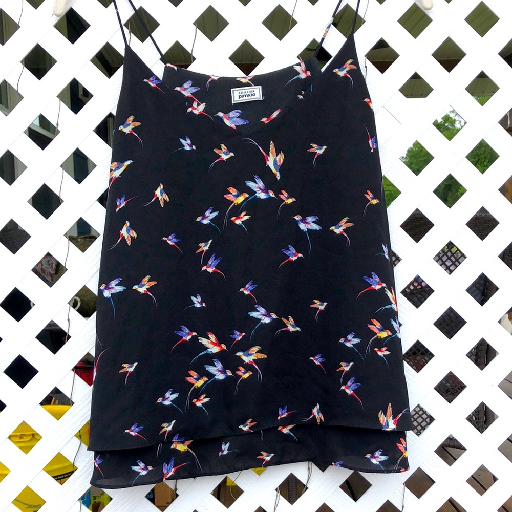 Dainty Bird Tiered Cami Tank-XS